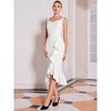 INSPIRE CHIC Women's Ruffled Elegant Sweetheart Neck Sleeveless Midi Fishtail Dress - 3 of 4
