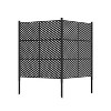 CAVINAS 47 x 47 inch No-Dig Privacy Fence Panels for Outdoor,Easy Install Outdoor Privacy Screen for Yard & Garden,Black - 4 of 4