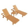WestinTrends Ashore 2pcs Modern Poly Reclining Chaise Lounge With Wheels plus 1pc side table - 4 of 4