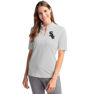Chicago White Sox Cutter & Buck Virtue Eco Pique Stripe Recycled Womens Top - 1 of 1