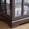 Curio Display Cabinet, Antique Display Cabinet With Glass Doors & Adjustable Shelves For Collectibles, 4-Door Design Vintage Showcase For Home - 3 of 4