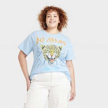 Women's Def Leppard Short Sleeve Graphic T-Shirt - Blue