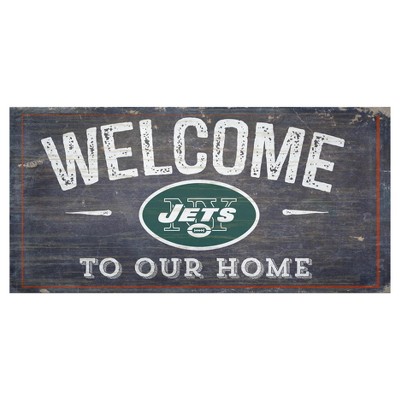 NFL New York Jets Fan Creations 6"x12" Welcome Distressed Sign