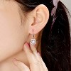 Guili Square Drop Earrings in Sterling Silver with Clear CZ, Rhodium, Gold & Rose Gold Plating – Modern Sparkle with Geometric Elegance - 2 of 4