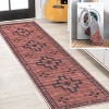 Korsa Geometric Medallion Machine-Washable Area Rug - JONATHAN Y - 4 of 4