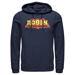 Men's Batman Logo Robin Boy Wonder Pull Over Hoodie - 1 of 3