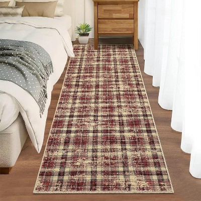 Washable Area Rug Non-Shedding & Easy Care Mat for Kitchen Dining Room Living Room Bedroom Home Decor, Modern Farmhouse Foldable Thin Non Slip Carpet