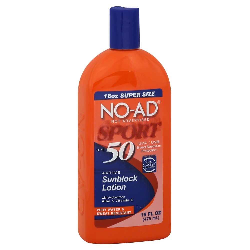 UPC 897640002200 product image for NO AD Sport Spf 50 Lotion 16 oz | upcitemdb.com