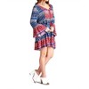 Women's Tassel Tie Bell Sleeve Mini Dress - Velzera - 2 of 4