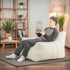 Mshliw Oversized Foam Bean Bag Armchair with Corduroy Fabric, Single Sofa, Ergonomic Armrests, Deep Seating, Durable Stitching and Supportive Lounge - 4 of 4