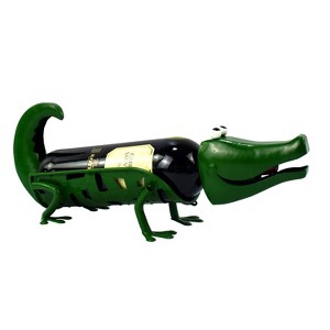 Beachcombers Beachcombers Coastal Life 16.5" Metal Alligator Bottle Holder - 1 of 2