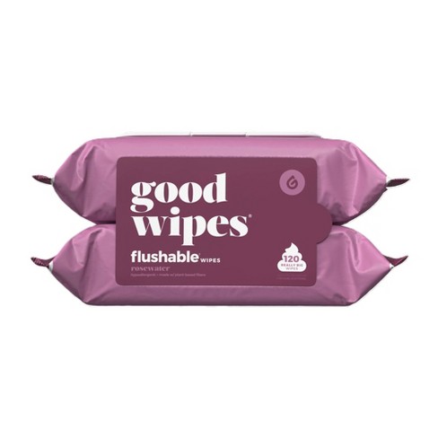 Goodwipes Rosewater Flushable Wipes - 2pk/60ct : Target