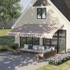 Resenkos Patio Awning, Outdoor Sun Shade Shelter Cover Awnings,12' x 10' Retractable Awning Patio Awnings Sun Shade Shelter with Manual Crank Handle, - 2 of 4