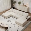 Convertible U-Shaped Combination Sofa,Modern 4 Seat Lounge Chair with Corduroy Fabric for Living Room - The Pop Home - 2 of 4