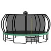 Jump Into Fun 16FT Recreational Trampoline  with 12 high-security fence poles,heavy-gauge galvanized,Enclosure Net,Ladder,for Kids And Adults - 4 of 4