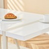 Sapphtopaz 55.1" Modern Rectangular Wood Dining Table 1.5" Thick Engineered Wood Tabletop Kitchen Table with Metal Legs - 4 of 4