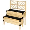 Okak Wood Raised Garden Bed with Trellis for Climbing Plants, Grape Vines & Vegetables, Drainage Holes, Legs, Patio & Outdoor - 3 of 4