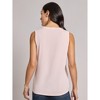 Sleeveless V-Neck Pleat Front Blouse - 3 of 3