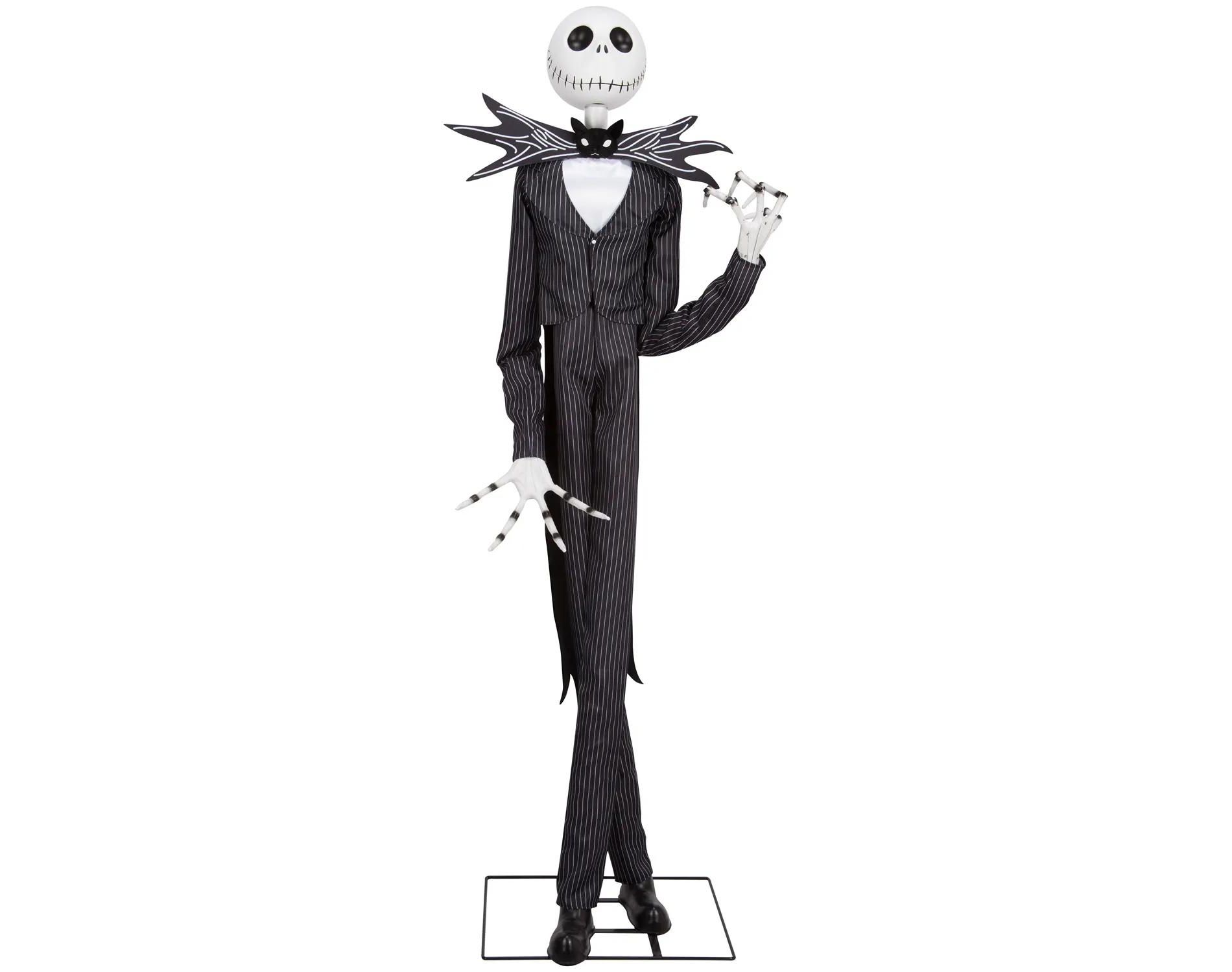 6.5 Ft Animated Deluxe The Nightmare Before Christmas Black & Purple Jack Skellington Decoration