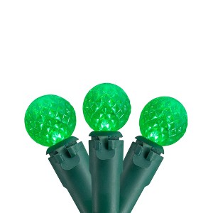 Northlight 50 Count Green LED G12 Berry Mini Christmas Lights - 15 ft Green Wire - 1 of 3