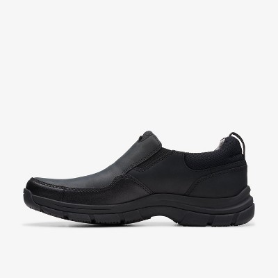 Clarks Mens Walpath Step Black Leather Shoes 9 Medium — фото 2