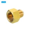 Unique Bargains Fit Air Gas Line Refrigeration Brass SAE 45 Degree Flare Plumbing Connectors - 3 of 4