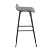 30" Contemporary Bar Stool with Faux Leather Upholstered Seat and Metal Base for Kitchen, Dining, and Home Bar, Set of 2 - 3 of 4
