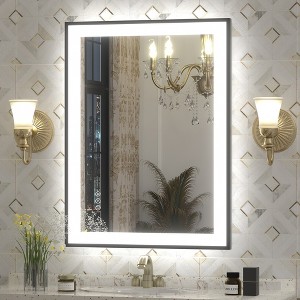 Apmir Super Bright Front & Back LED Lighted Anti-Fog Aluminum Alloy Framed Tempered Glass Bathroom/Vanity Mirror with ETL & 3-Year Warranty - 1 of 4