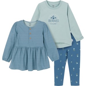 Gerber Toddler Girls' Mix and Match Tunics and Legging Set, 3-Pieces - 1 of 4