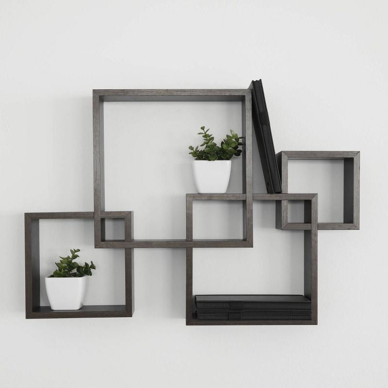 
25.5" x 17.75" Intersecting Cube Wall Shelf - Danya B., 4 of 13