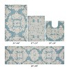 Medallion Collection 4 Piece 100% Cotton Tufted Bathroom Rug Set  with Non-Slip Backing, Machine Washable, Tumble Dry Bath Mat - 2 of 4