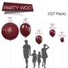 PartyWoo Balloons Burgundy Dark Red Maroon 36 18 12 10 5 Inch 127 pcs - 2 of 4