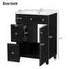 ALEXOUN 24" Bathroom Vanity with Ceramic Basin,Free Standing Single Basin Vanity Set with 2 Drawers and 1 Door,Modern Wooden Bathroom Cabinet, - 3 of 4