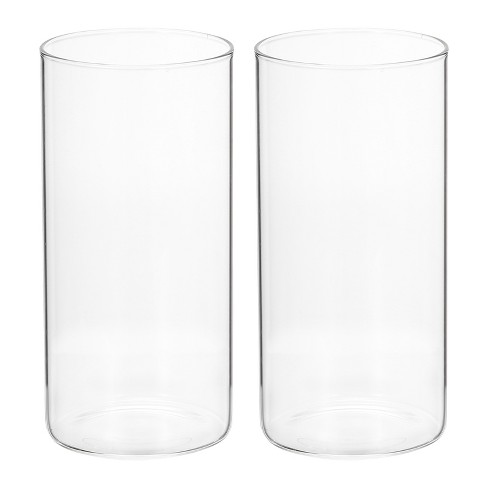 Unique Bargains Flower Candle Holder Glass Cylinder Vase 2 Pcs - image 1 of 4