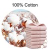 PiccoCasa Bathroom Kitchen Soft 100% Combed Cotton Highly Absorbent Hand Towel Set - 3 of 4
