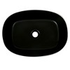 20" x 14" Modern Oval Vessel Sink – Matte White Exterior with Black Interior | Sleek Ceramic Countertop Bathroom Basin - 4 of 4
