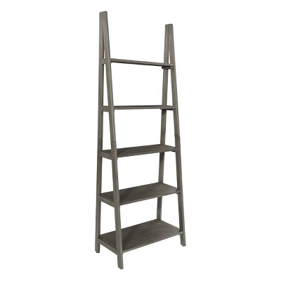 72.25" Hillsboro Ladder Bookcase Gray Wash - OSP Home Furnishings