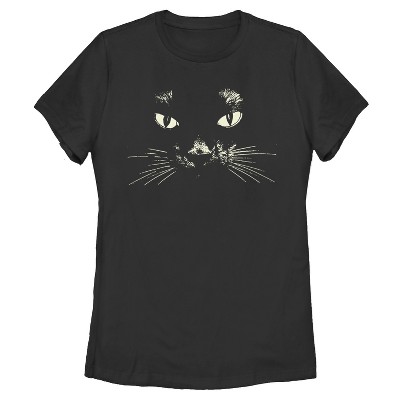 Women's Lost Gods Black Cat Face T-Shirt