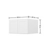 HOMLUX Easy-DIY 36 in W x 24 in D in Shaker White Ready to Assemble Wall Refrigerator Kitchen Cabinet with 2 Doors - 3 of 4