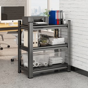 ORRD 3-Tier Metal Shelf, 31.5" Freestanding Storage Shelf, 150LB Load Capacity, Adjustable Black Organizer Rack - 1 of 4