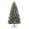 GustoWave Snow Flocked Artificial Christmas Tree - Fake Christmas Tree with Pine Cones & Berries for Full Xmas Tree for Home Holiday Decor - 2 of 4