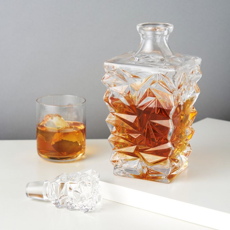 Viski Angled Wine Decanter Glass, Crystal, 3 of 13