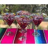 Dos Sueños Mexican Hand Blown  Modern Margarita Glasses - Confetti Rock Design - 12oz - Set of 4 - 4 of 4