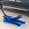 Maggift Lift Jacks, 3T Heavy Duty Horizontal Double Pump Floor Jack Foot Model, Dual Piston Quick Lift Pump 6000 lb Capacity, Blue 30.7"*14.17"*7.10" - 2 of 4