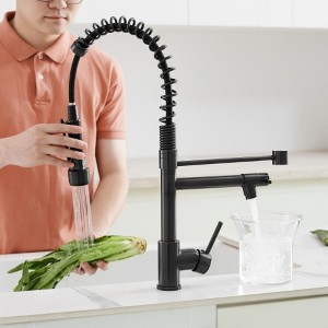 Single-handle Pull-down Commercial Kitchen Sink Faucet - 1 of 4