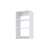 HOMLUX Medium Closet System Clothes Storage Organizer w/Hang Rod & 3 Shelves,White - 3 of 3