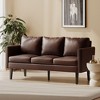 Mid-Century Modern Accent 3-Seater Sofa, Living Room Sofa With Wooden Legs, Comfy Upholstered Couch - 3 of 4