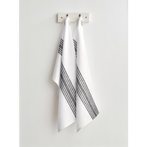 Solino Home Stripe Linen Kitchen Towels | Farmhouse - 1 of 4