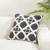 Saro Lifestyle Modern Cross Hatch Poly Filled Pillow, 20"x20", Black - 4 of 4