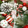 Traditional Christmas Wreath, 30 Inch Pre-Lit Lighted Christmas Wreath for Front Door with Berries - 4 of 4